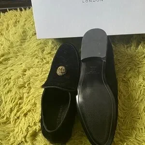 Kurt Geiger | Shoes | Kurt Geiger Mens Black Velvet Loafers  display picture 3
